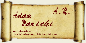Adam Maricki vizit kartica